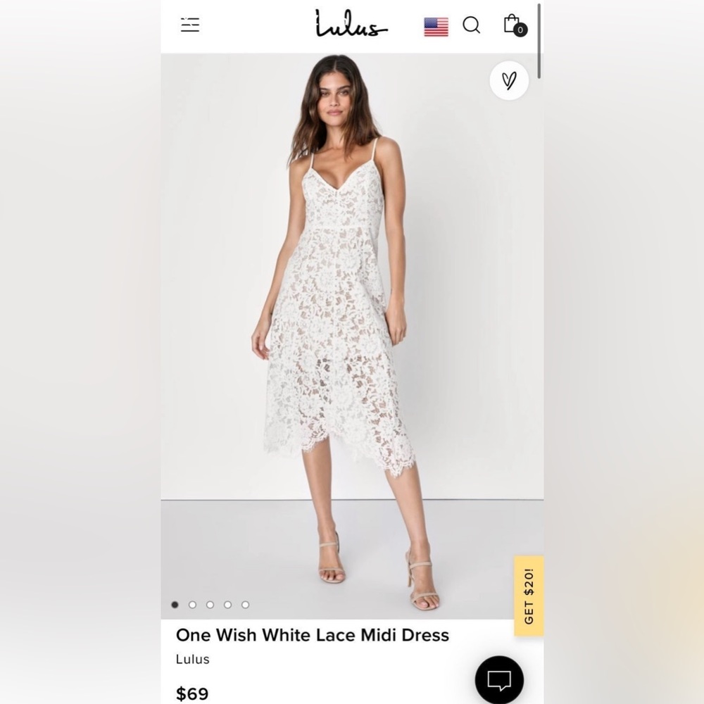 Lulus one wish midi lace dress